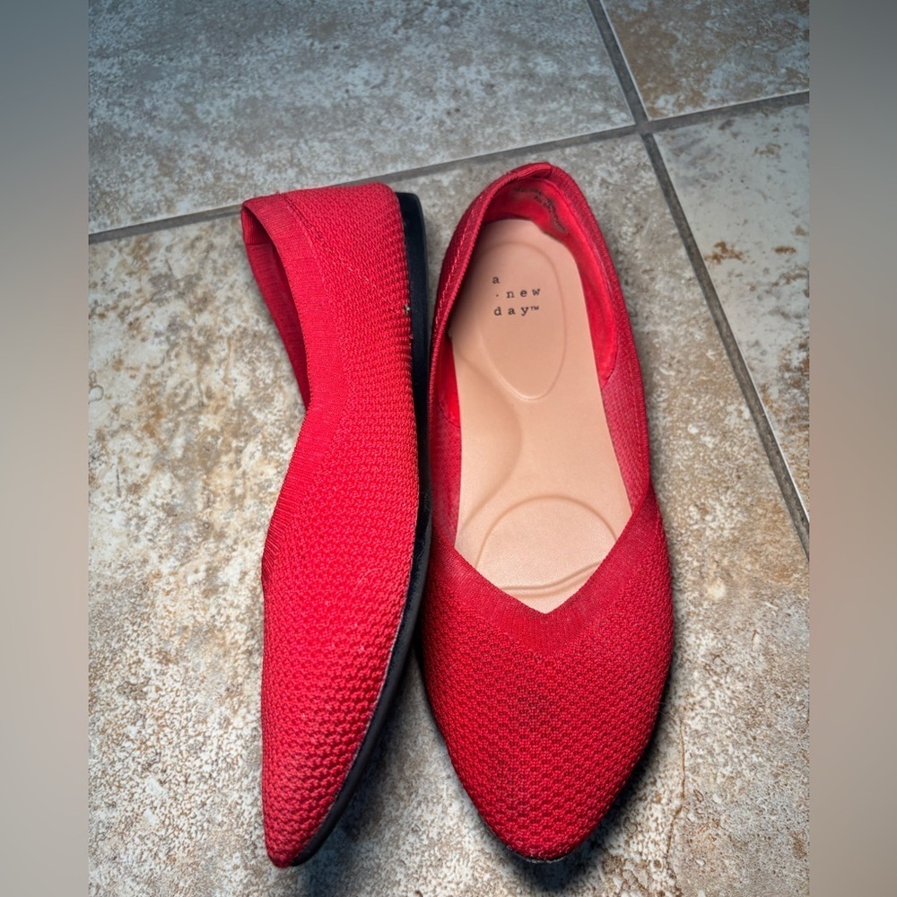 a new day Red Women's Flats - Picture 3 of 6